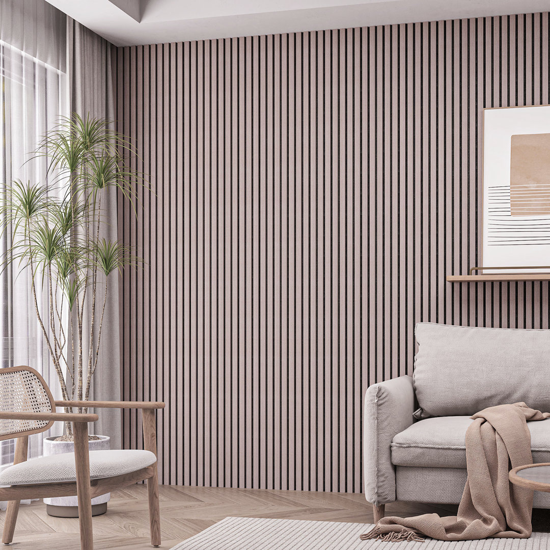 4-pack 94.4" X 8.26" Natural Walnut Sound-absorbing Panels, Mdf 3d Decorative Wall Paneling